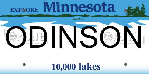 ODINSON Minnesota License Plate