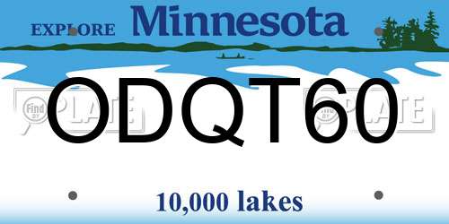 ODQT60 Minnesota License Plate