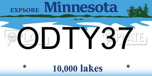 ODTY37 Minnesota License Plate