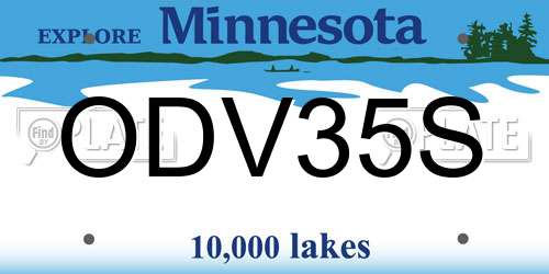 ODV35S Minnesota License Plate