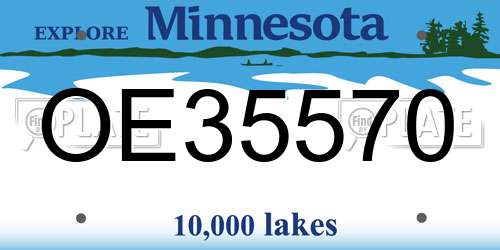OE35570 Minnesota License Plate