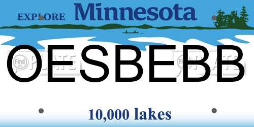 OESBEBB Minnesota License Plate