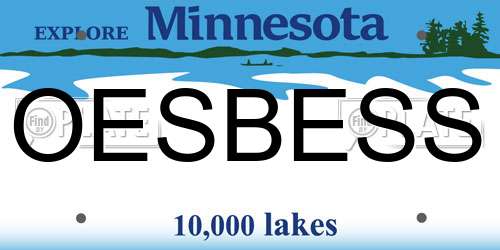 OESBESS Minnesota License Plate