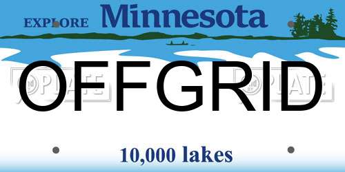 OFFGRID Minnesota License Plate