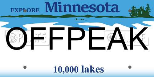 OFFPEAK Minnesota License Plate
