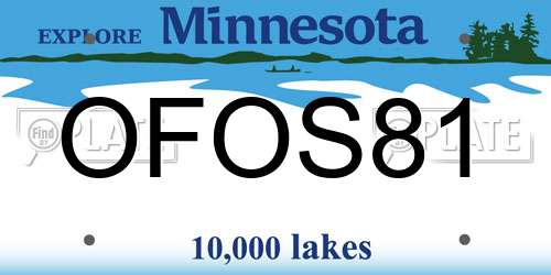 OFOS81 Minnesota License Plate