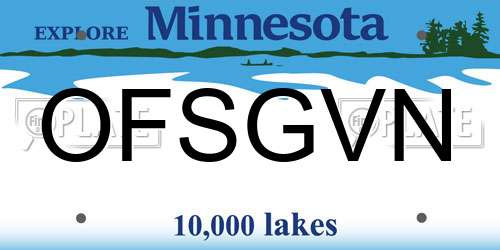 OFSGVN Minnesota License Plate