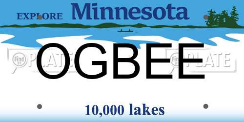 OGBEE Minnesota License Plate