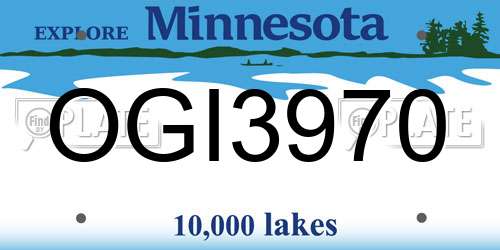 OGI3970 Minnesota License Plate