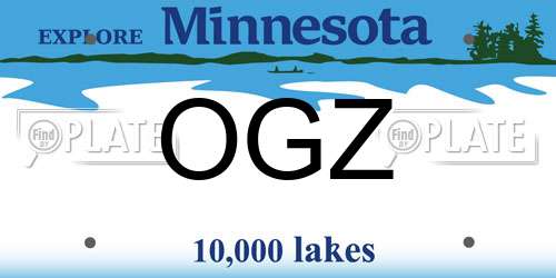 OGZ Minnesota License Plate