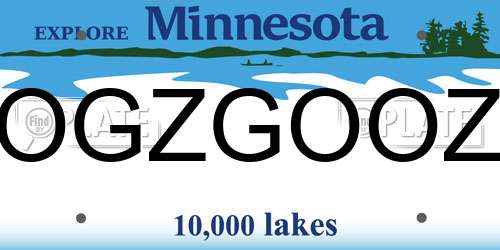 OGZGOOZ Minnesota License Plate