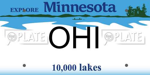 OHI Minnesota License Plate
