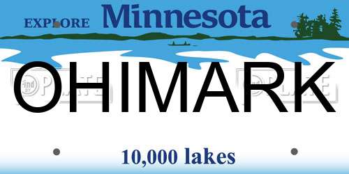 OHIMARK Minnesota License Plate