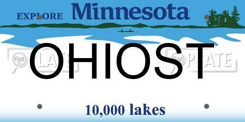 OHIOST Minnesota License Plate