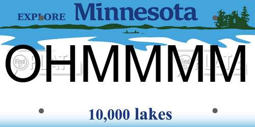 OHMMMM Minnesota License Plate