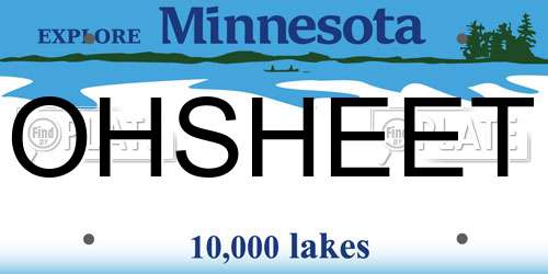 OHSHEET Minnesota License Plate