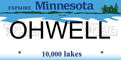 OHWELL Minnesota License Plate