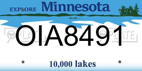 OIA8491 Minnesota License Plate