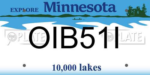 OIB51I Minnesota License Plate