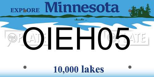OIEH05 Minnesota License Plate