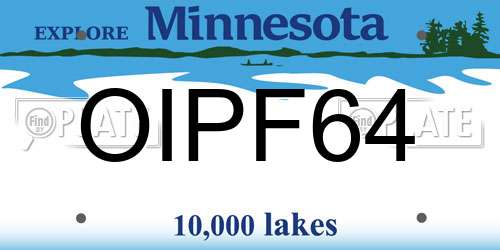 OIPF64 Minnesota License Plate