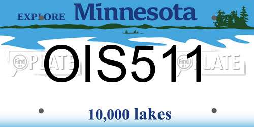 OIS511 Minnesota License Plate