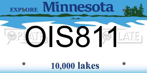 OIS811 Minnesota License Plate