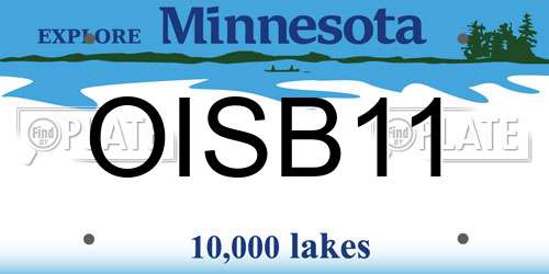OISB11 Minnesota License Plate