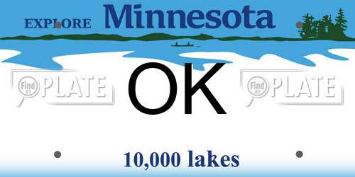 OK Minnesota License Plate