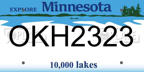 OKH2323 Minnesota License Plate