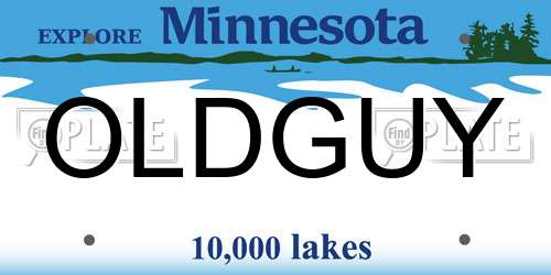 OLDGUY Minnesota License Plate
