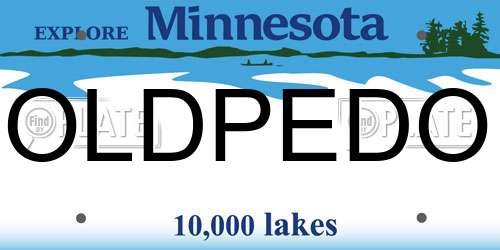 OLDPEDO Minnesota License Plate