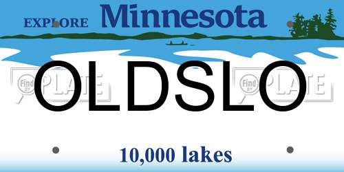 OLDSLO Minnesota License Plate