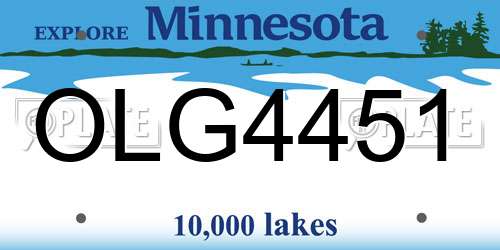 OLG4451 Minnesota License Plate
