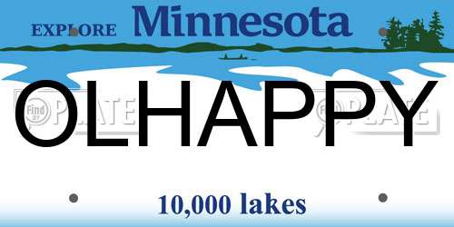 OLHAPPY Minnesota License Plate
