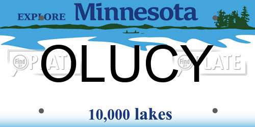 OLUCY Minnesota License Plate