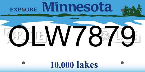 OLW7879 Minnesota License Plate
