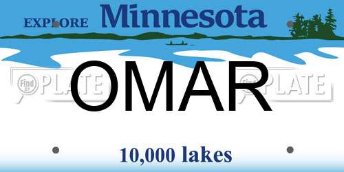OMAR Minnesota License Plate