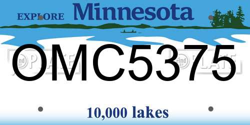 OMC5375 Minnesota License Plate