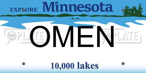 OMEN Minnesota License Plate