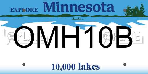 OMH10B Minnesota License Plate