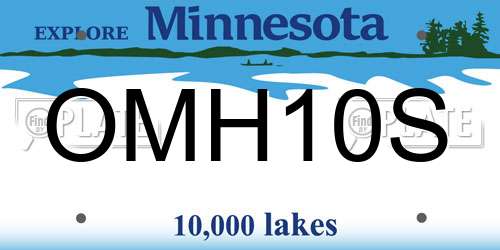 OMH10S Minnesota License Plate
