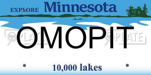 OMOPIT Minnesota License Plate