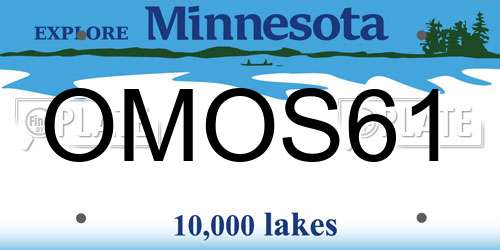 OMOS61 Minnesota License Plate
