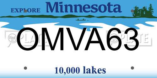 OMVA63 Minnesota License Plate