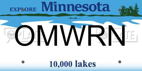OMWRN Minnesota License Plate