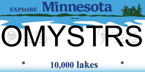 OMYSTRS Minnesota License Plate