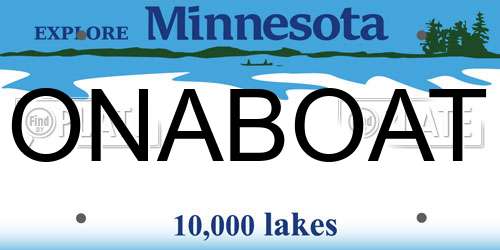 ONABOAT Minnesota License Plate