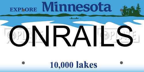 ONRAILS Minnesota License Plate