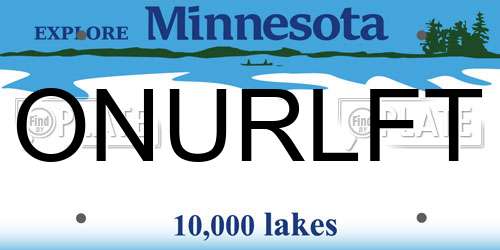 ONURLFT Minnesota License Plate